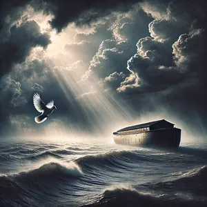 8. Il lâcha aussi la colombe, pour voir si les eaux avaient diminué à la surface de la terre.